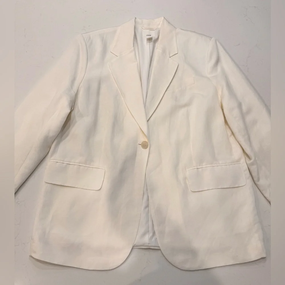 EUC H&M Linen-Blend Blazer – Large - Picture 2 of 7